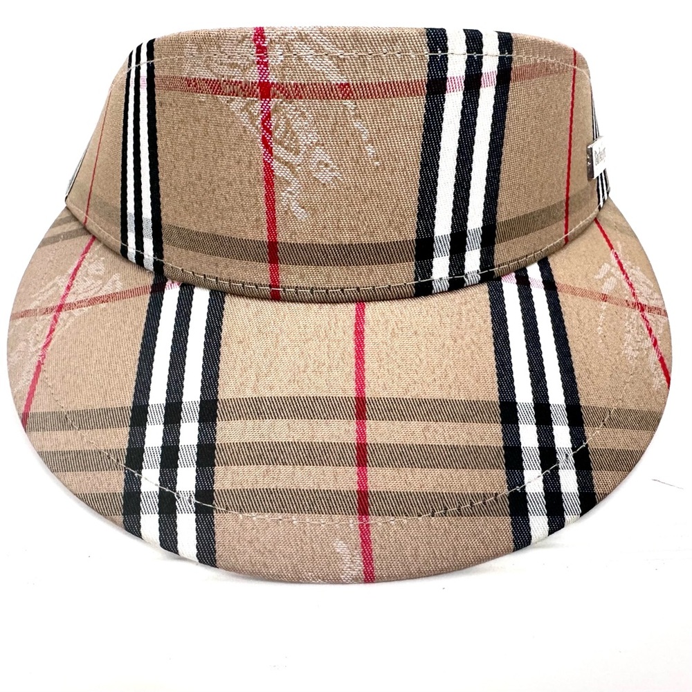 Vintage BURBERRY Visor Sun Hat Pickle Ball Cap Adjustable Strap Men's Women's